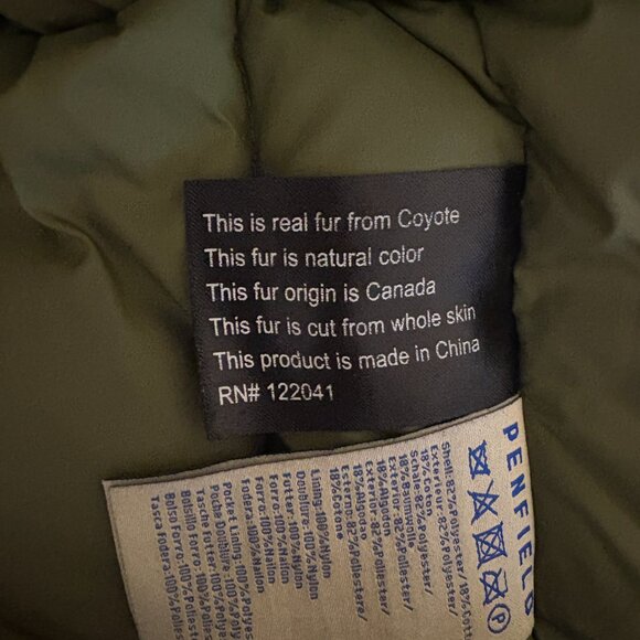 Penfield Men's Hoosac RF - Coyote Fur Jacket - Picture 4 of 7